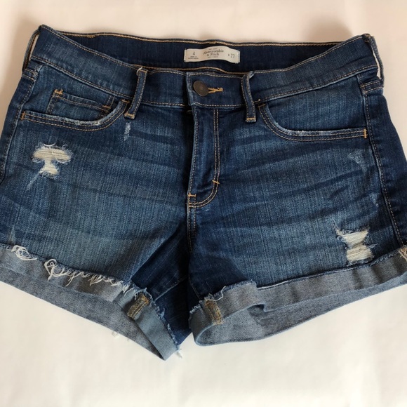 Abercrombie & Fitch Jean Shorts Size 4/ W 27 - Picture 1 of 6